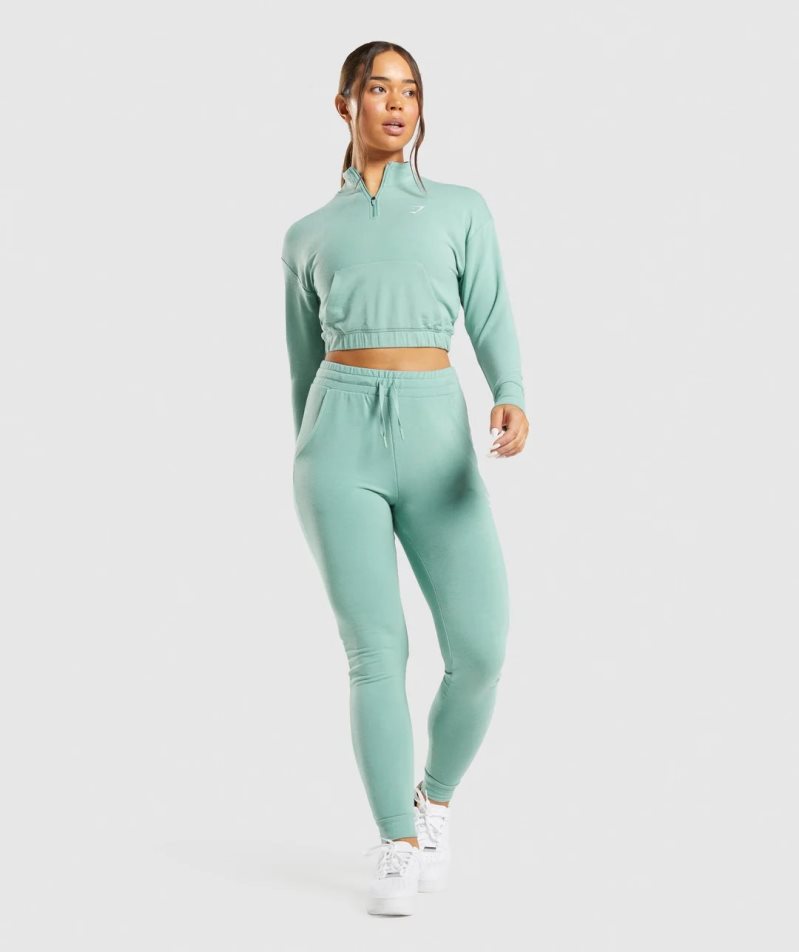 Bluzy Gymshark Treningowe Pippa Damskie Turkusowe | PL 083DHF